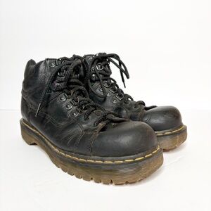 VTG Y2K Dr. Martens Black Leather Women’s Boots Chunky Size 10